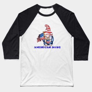 4th Of July Patriotic Gnomes Funny American Flag USA Baseball T-Shirt